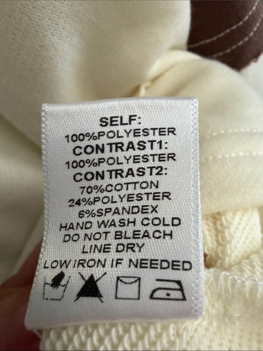 Altar'd State Cream and Brown Striped Rugby Pullover - Picture 6 of 7